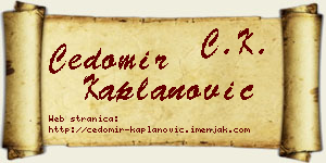 Čedomir Kaplanović vizit kartica